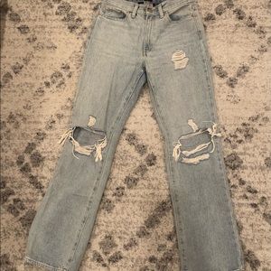 Ripped bootcut jeans